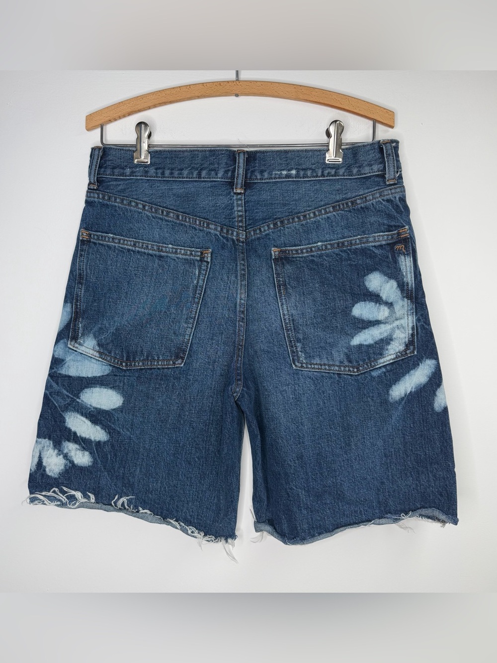 Madewell The Essex Long Baggy Short Shibori Wash Size 28 - Picture 5 of 11